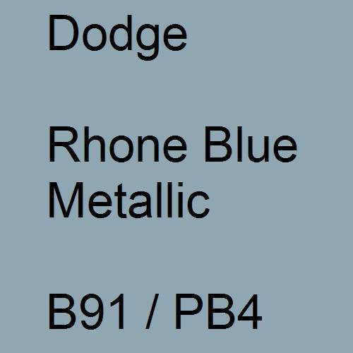 Dodge, Rhone Blue Metallic, B91 / PB4.